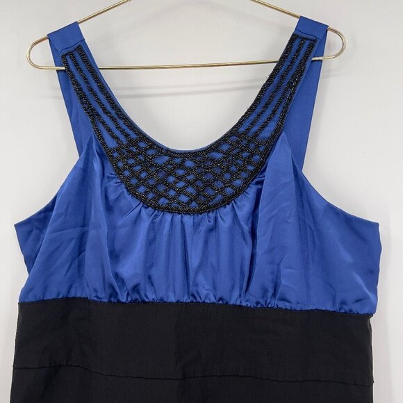 Torrid Women's Plus Embellished Sheath Black/Blue Royal Mini Dress 3X - Picture 3 of 11